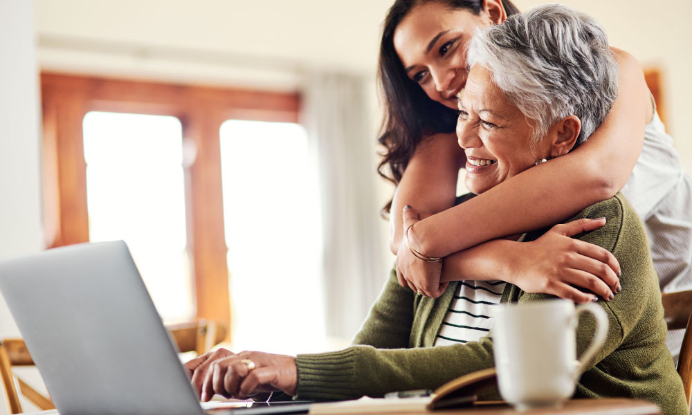 women using laptop
