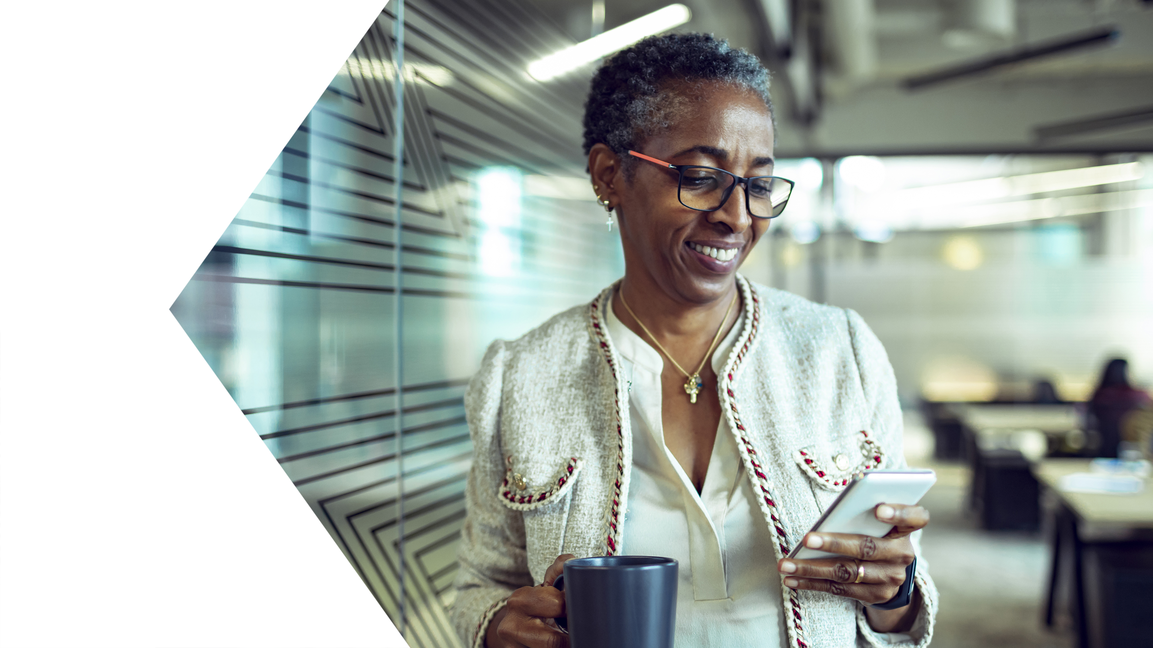 woman holding smartphone